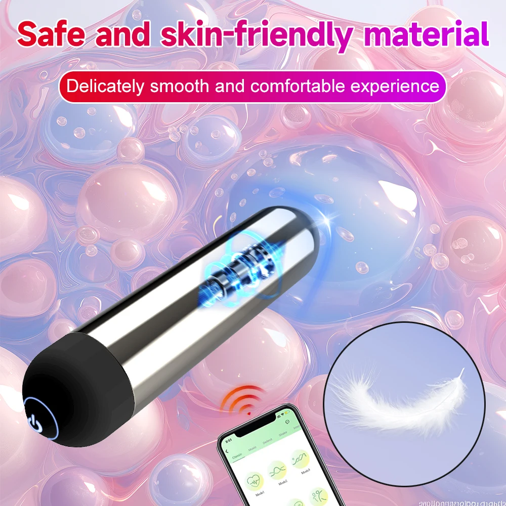 Powerful Bullet Vibrator APP Bluetooth Control Clitoral G Spot Stimulation Massager Mini Anal Pussy Stimulator Sex Toy for Women