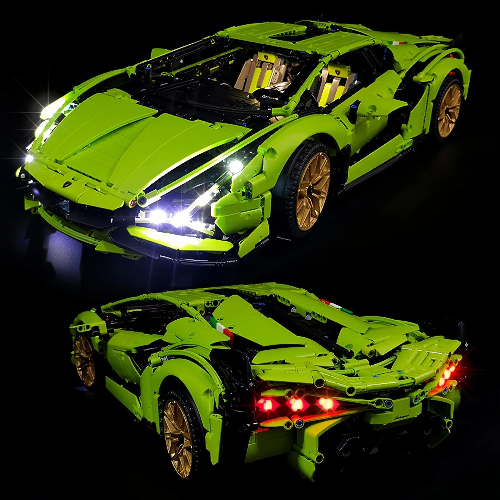 

Hprosper LED Light For 42115 Lamborghini SIAN FKP37 Super Decorative Lamp With Battery Box (Not Include Lego Building Blocks)