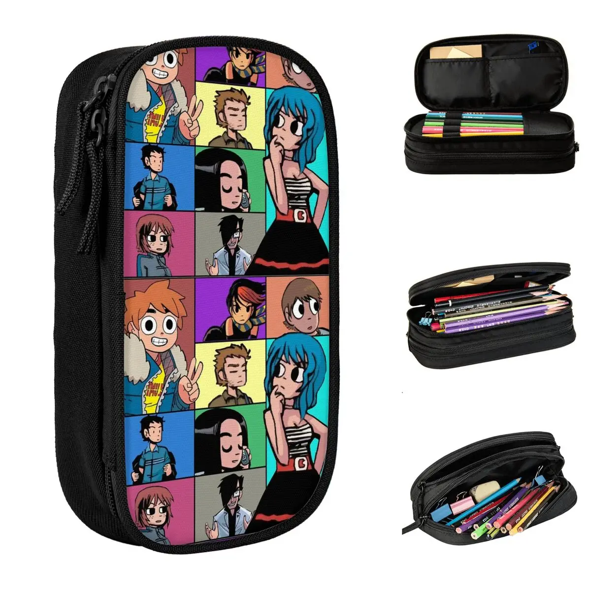 Fashion Scott Pilgrim Universe Pencil Cases Pencil Pouch Pen Box Big Capacity Pencil Bags School Supplies Gifts Stationery