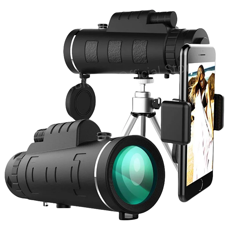 40x60 High-definition Powerful Monocular Telescope Portable Low Light Night Vision Binoculars Remote Hunting and Camping