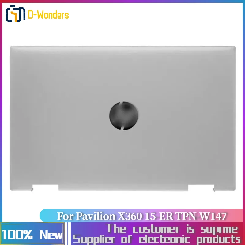 New For HP Pavilion X360 15-ER TPN-W147 LCD Back Cover Rear Lid Top Case Silver M45108-001