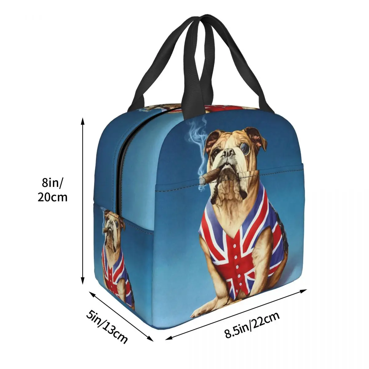 Boîte à déjeuner drôle de bouledogue anglais de chien britannique pour les femmes, refroidisseur Portable étanche, sac à déjeuner isolé pour aliments thermiques, école pour enfants