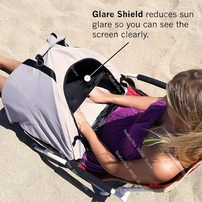 

Laptop Outdoor Sunshade Tent Laptop Sunshade Privacy Protection Cover Multifunctional Waterproof Foldable Laptop Sunshade