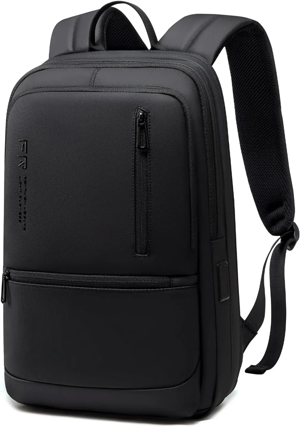 Expandable USB C Charging Water Resistant Laptop Backpack for Men 15.6 Inch Black