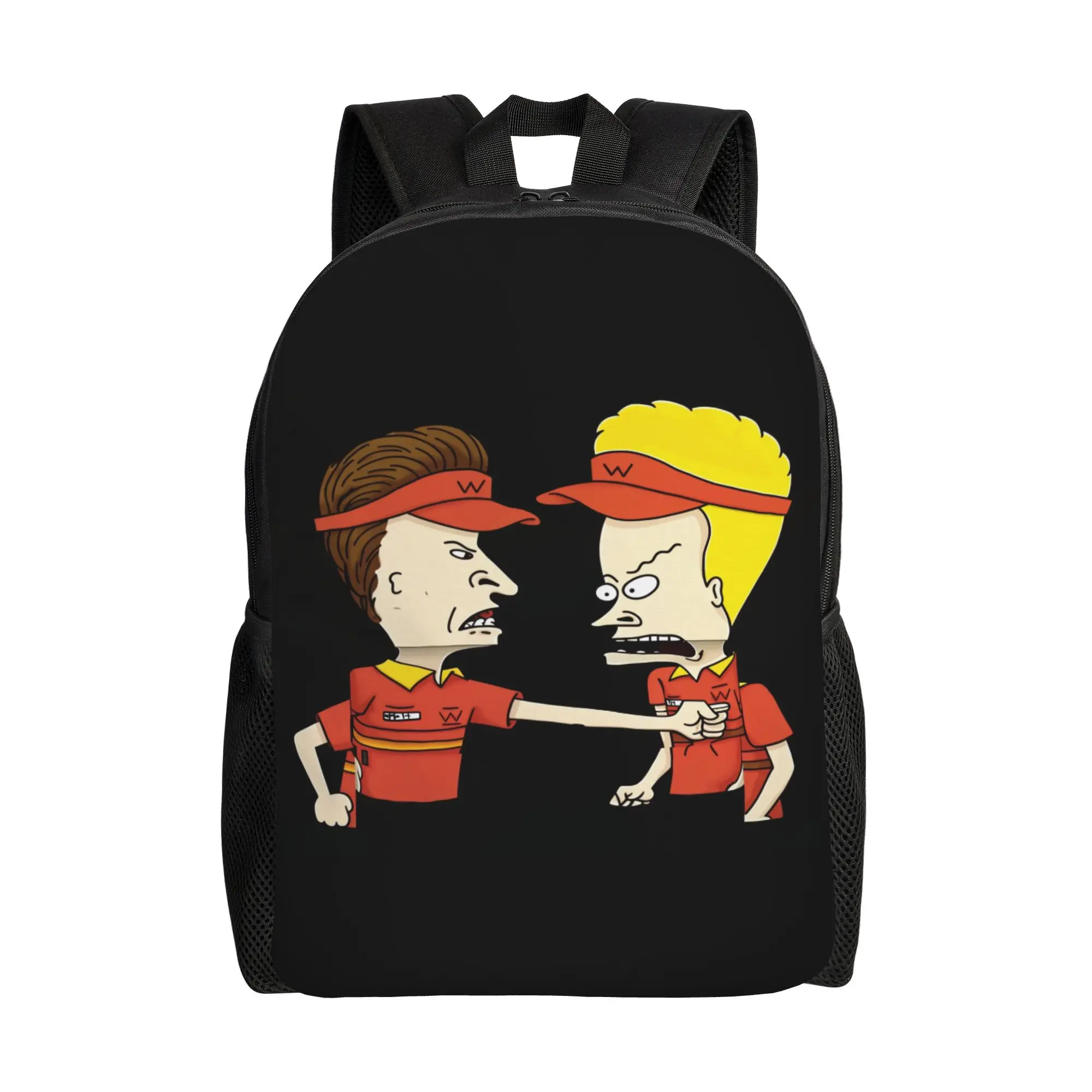 Beavis And Butt Head Fast Food Worker Uniform Backpack Youth Polyester Sport Backpacks Lightweight High School Bags Rucksack