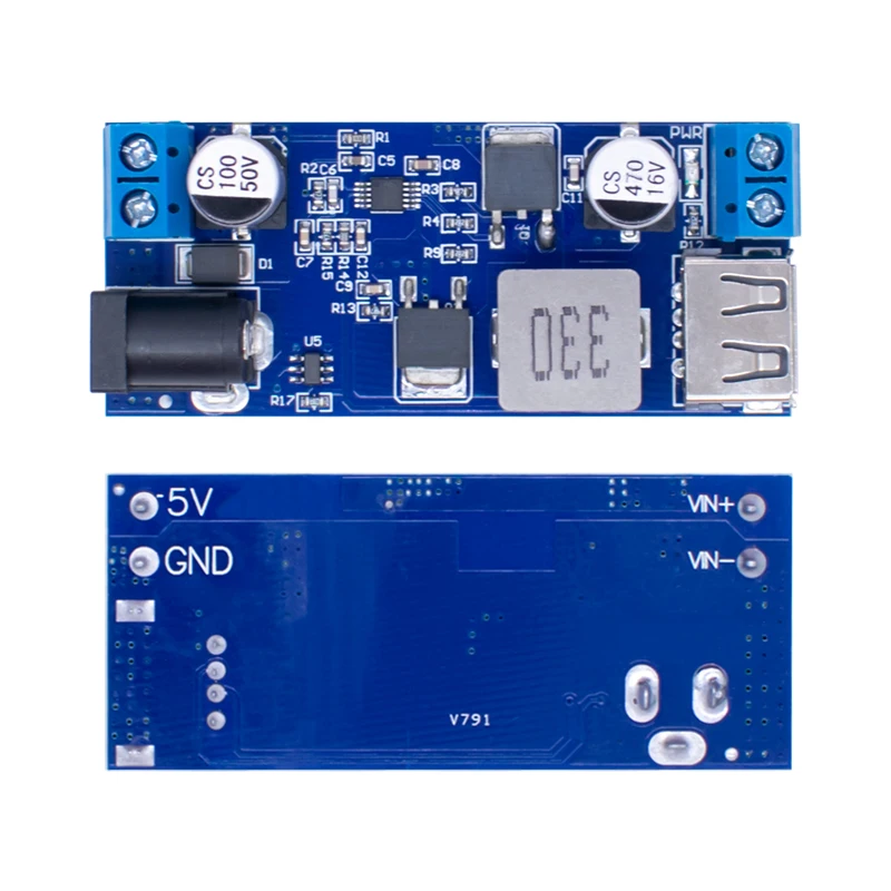 DC-DC 24V/12V To 5V 5A Step Down Power Supply Buck Converter Replace LM2596S Adjustable USB Step-down Charging Module For Phone