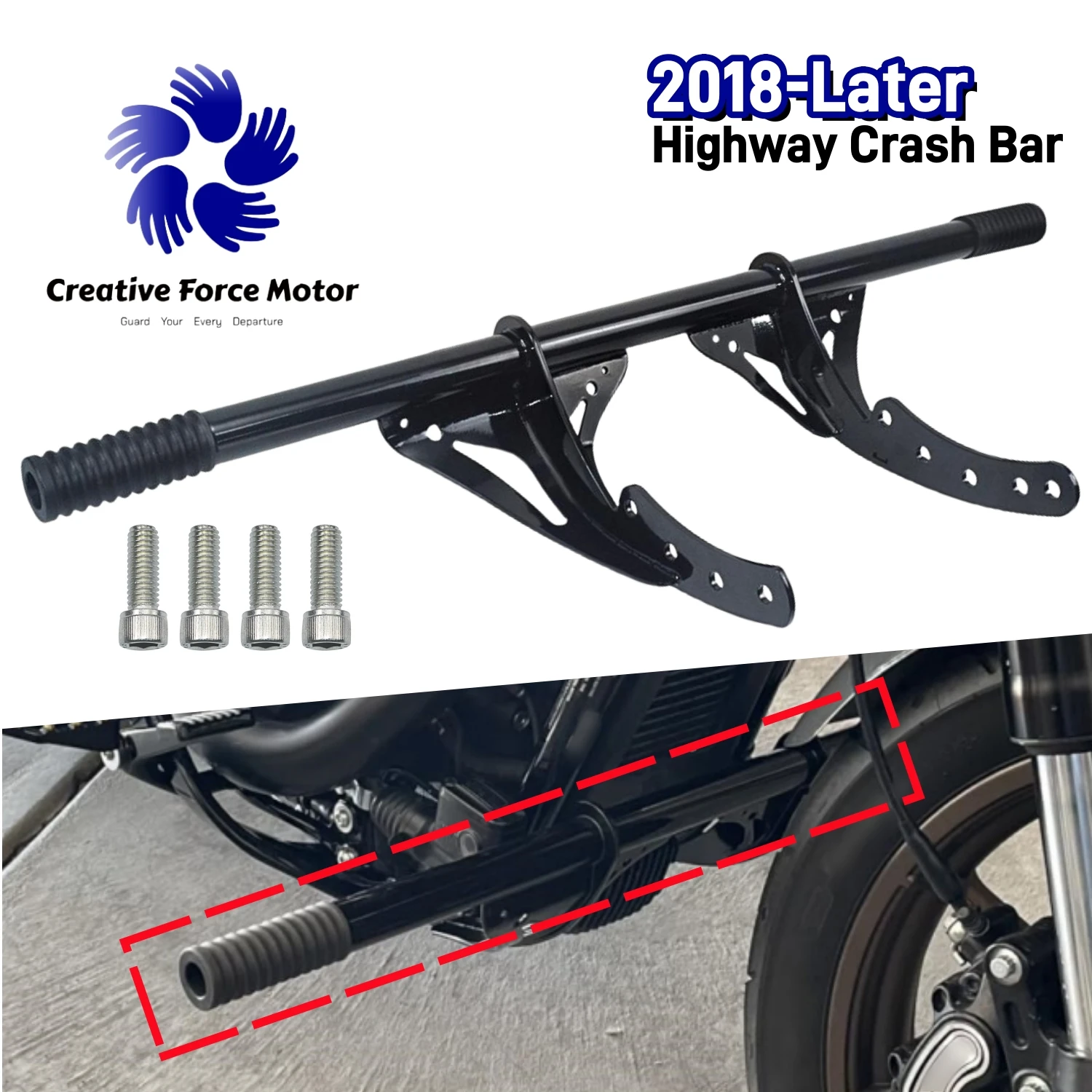 Motocykle Zderzak Rama Przedni kołek Osłona silnika Pasek awaryjny Do Harley Softail Low Rider S FXLRS Street Bob Fat Boy 114 Breakout Standard FXST 2018-2024 akcesoria motocyklowe
