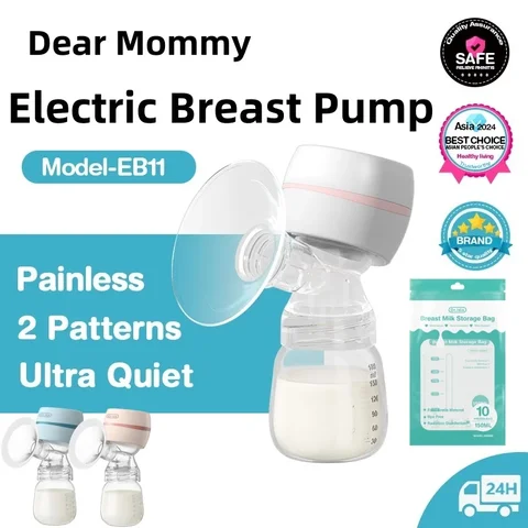 Electric Breast Pumps 3 Modes 9 Suction Grades Silent Design Breast Pump Infant Breastfeeding Set With 10pc Milk Storage Bag