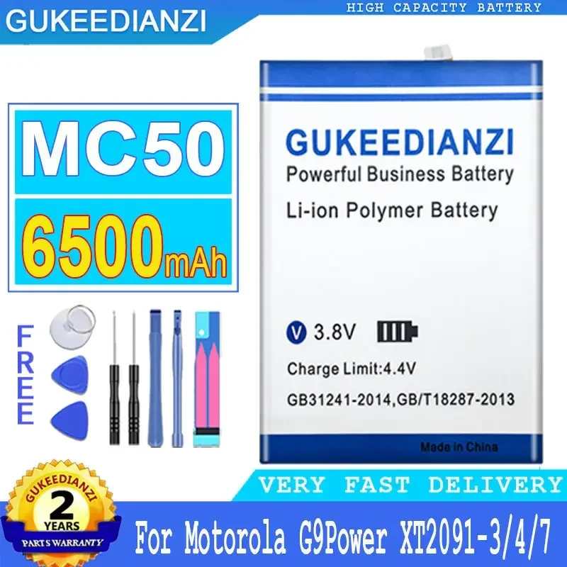 GUKEEDIANZI-Batería de repuesto MC50 MC 50, 6500mAh, para Motorola Moto G9Power G9 Power XT2091-3/4/7, herramientas