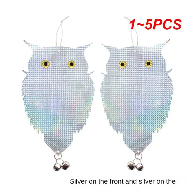 1~5PCS Owl Bird Repellents Control Scare Device Laser Reflective Fake Owl Scares Bird Pigeons Woodpecker Repellent Garden