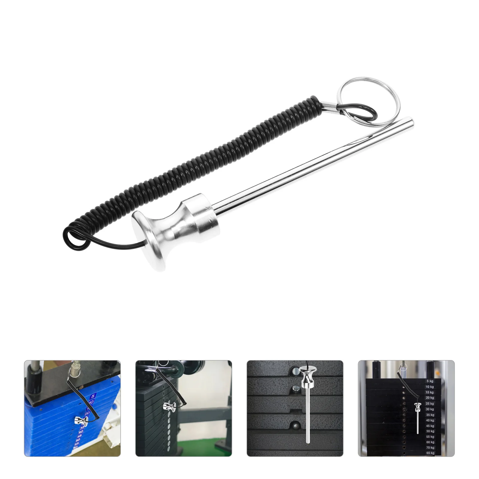 

Silver 10*105 Fitness Equipment Aluminum Pin Weight Stack Pins Portable Gym Tool Pulley Cable Machine Attachment Weight