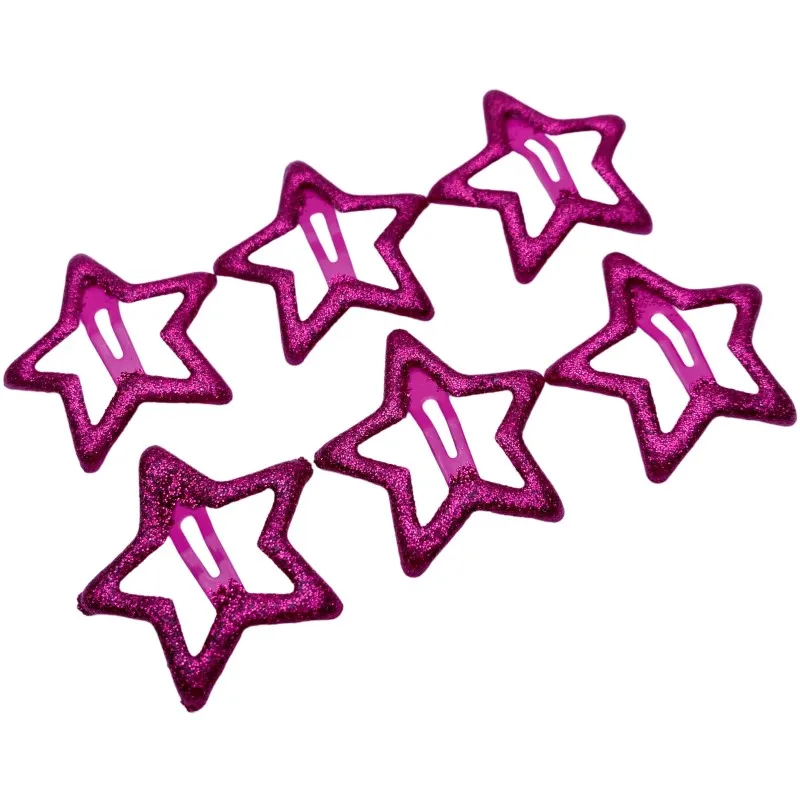 5/10 Stück Y2K BB Glitzer-Stern-Haarspangen Mädchen Bunte Kawaii Haarklammern Kinder Metall-Schnappclips Kopfschmuck Haarschmuck Accessoires – Detail 15