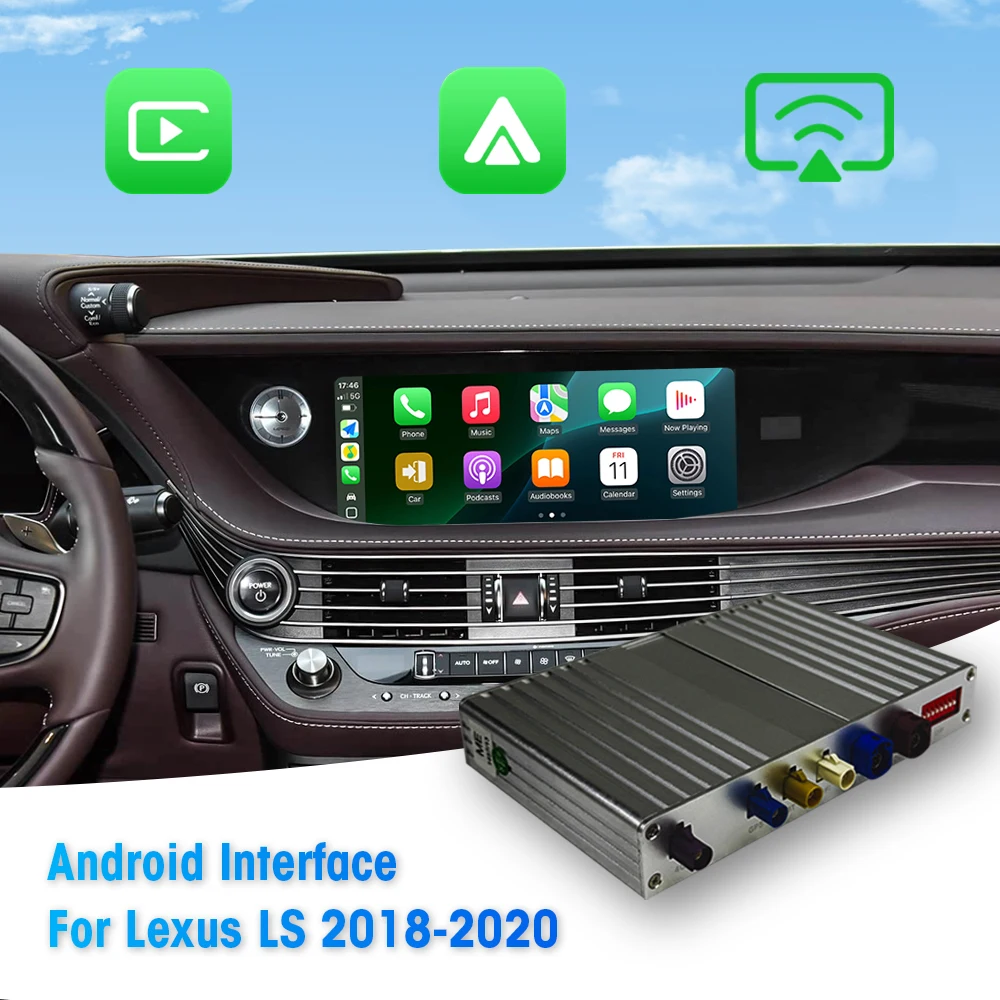 NewFor Lexus LS 2018-2020 Android Interface Module with Wireless Android Auto & CarPlay Qualcomm Binarytek