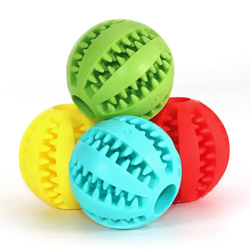 Soft Pet Dog Toys Toy Funny Interactive Elasticity Ball Dog Chew Toy  Dog Tooth Clean Ball Food Extra-tough Rubber Ball Dog Dog