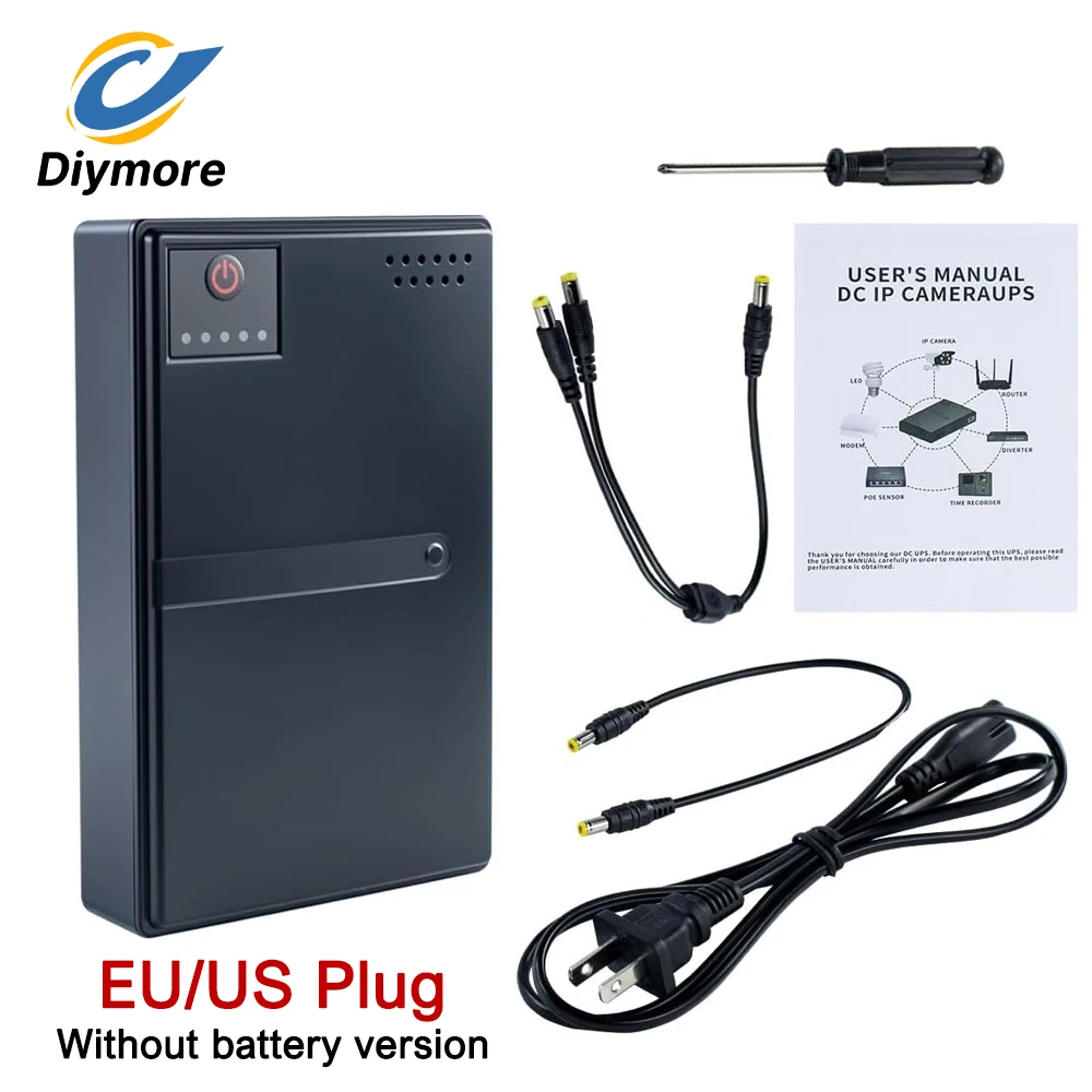 DC UPS Uninterruptible Power Supply with Battery Backup Suitable For Routers/Modems/Security Cameras 5V/9V/12V Output Voltage