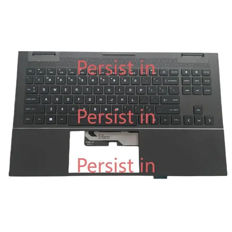 

WYORESY New For HP OMEN 15-EK 15-EN Palmrest Cover RGB Backlit w/ Keyboard M00667-001 US^&^