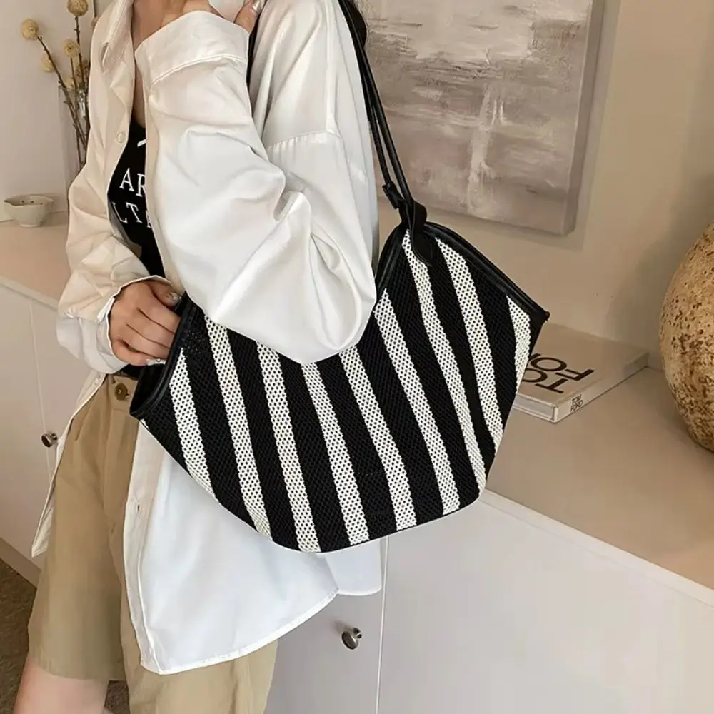 

Large Capacity Storage Shopping Bag Oversize Fashion Basket Shopper Bag Casual Portable Straw Beach Bag Students