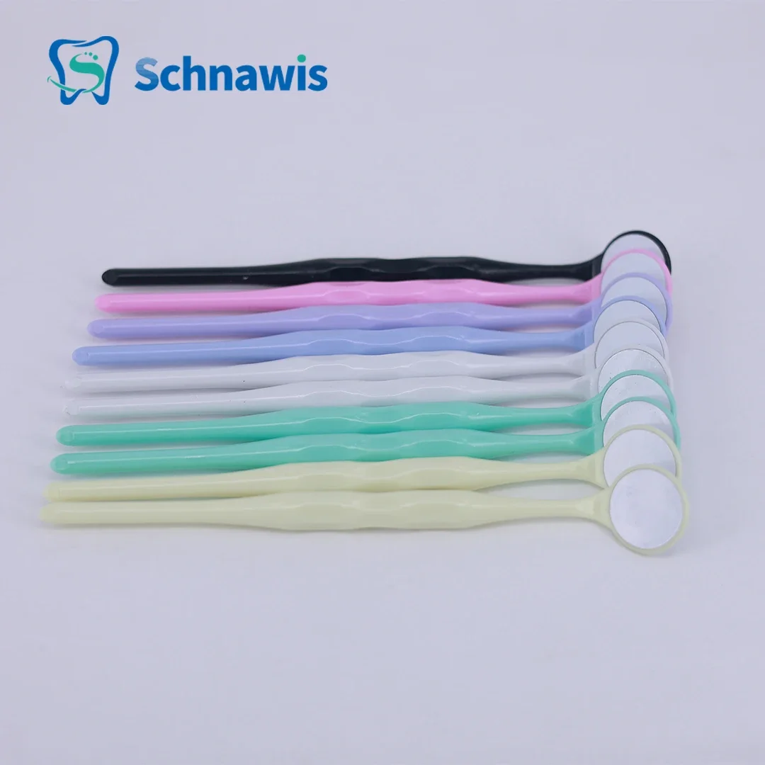 10pcs/Box Dental Double Sided Mouth Mirrors Autoclavable Surface Exam Reflectors With Handle Oral Tooth Whitening Dentist Tool