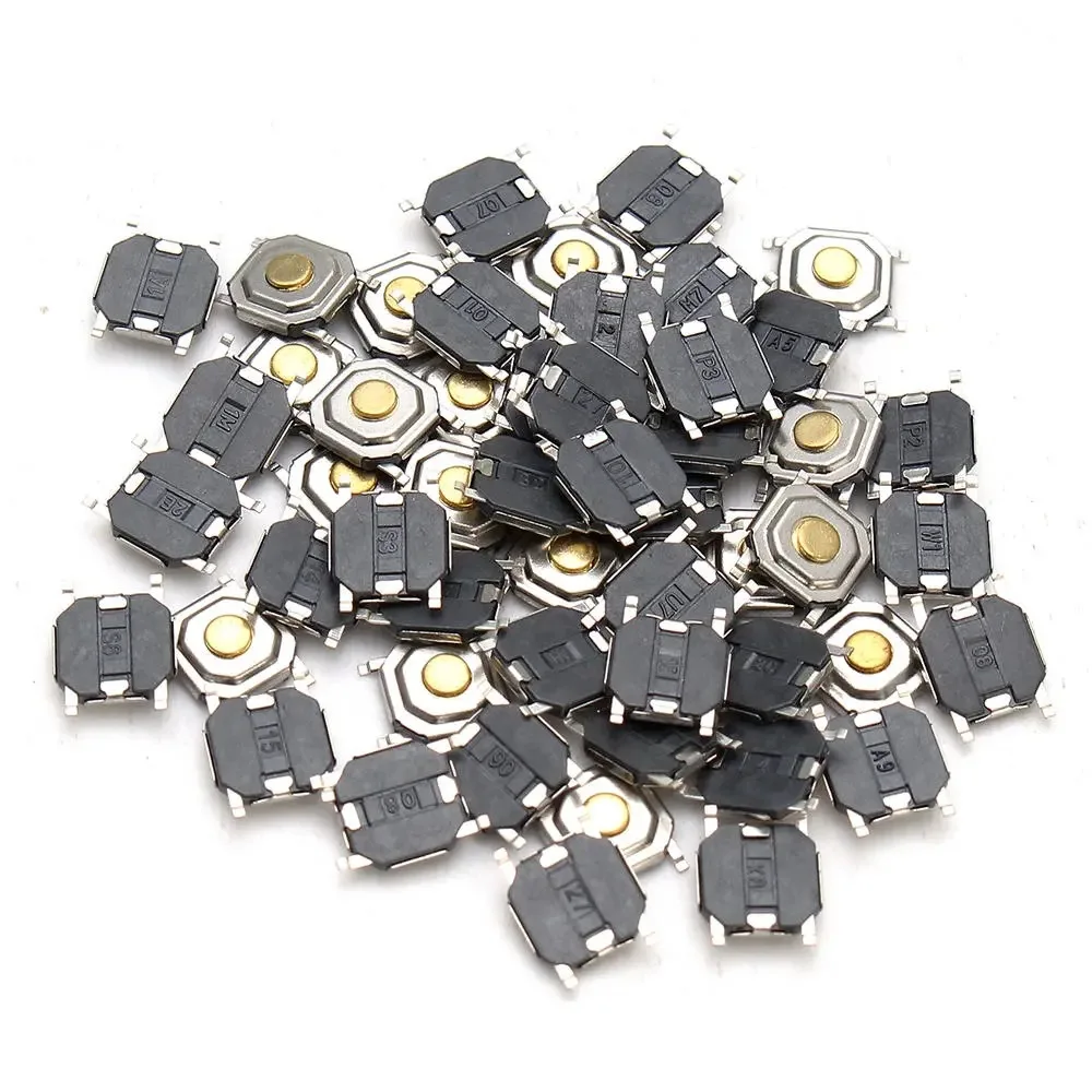 50PCS/LOT 5.2*5.2*1.5/1.6/1.7/1.8/1.9/2.0/2.5/3/3.5mm 4*4*1.5 SMD Tactile Tact Push Button Micro Switch Keys Button 4Pin