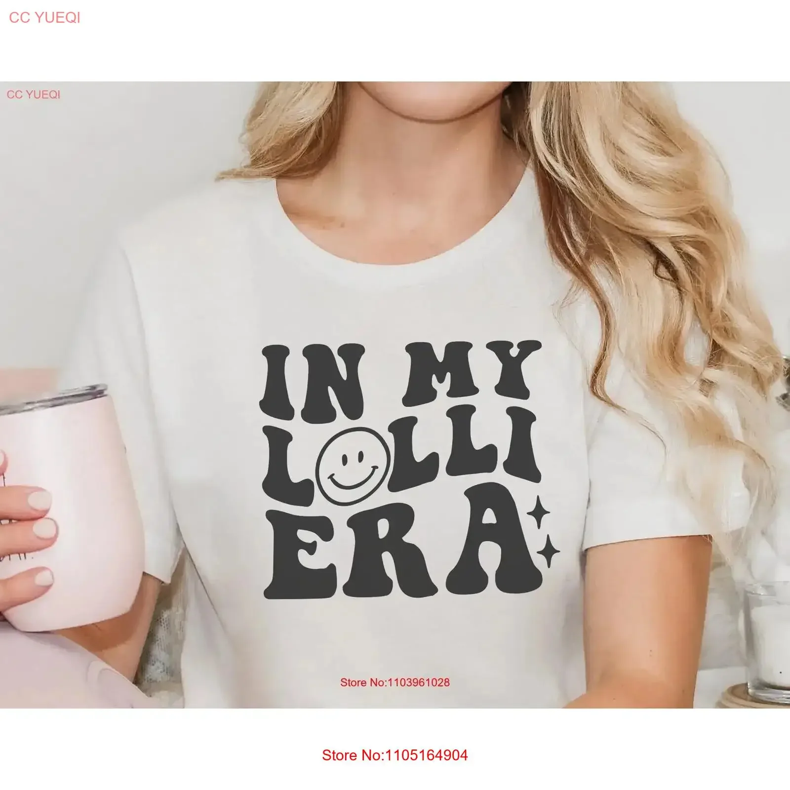 

In My Lolli Era T Shirt For Grandma Pregnancy AnnouncemenT Baby Shower To Be vintage Washed Unisex Slightly streetwear Soft