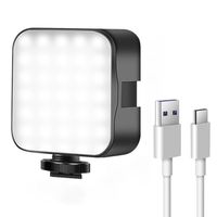Dimmable Fill-in Light USB Charging 6500K Photography Lamp Mini Portable LED Video Light for Canon/Nikon/Sony Mobile Phone