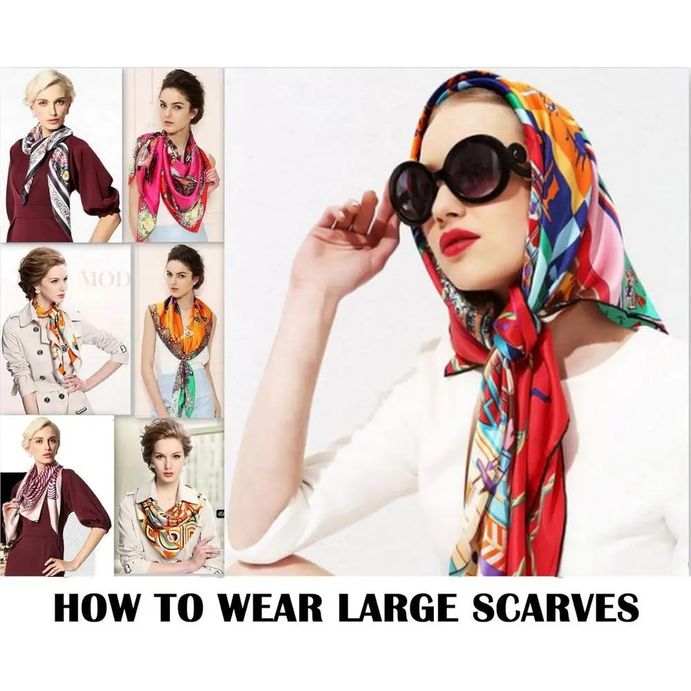 Lenços luxuosos 100% seda em tamanhos extra e XX-grandes