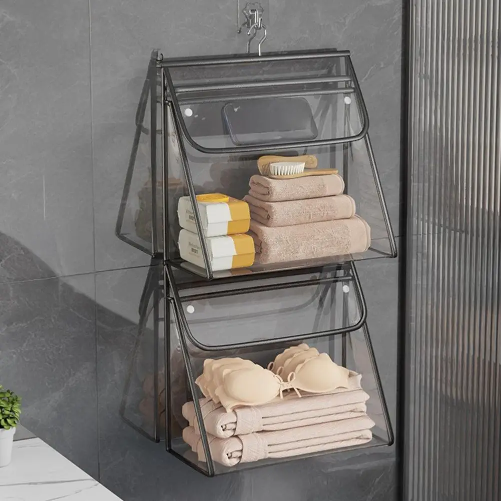 

1pc Waterproof Hanging Pouch Bathroom Bag Mobile Phone Clothing Storage Bag Cosmetic Storage Bag Transparent Wash Bags