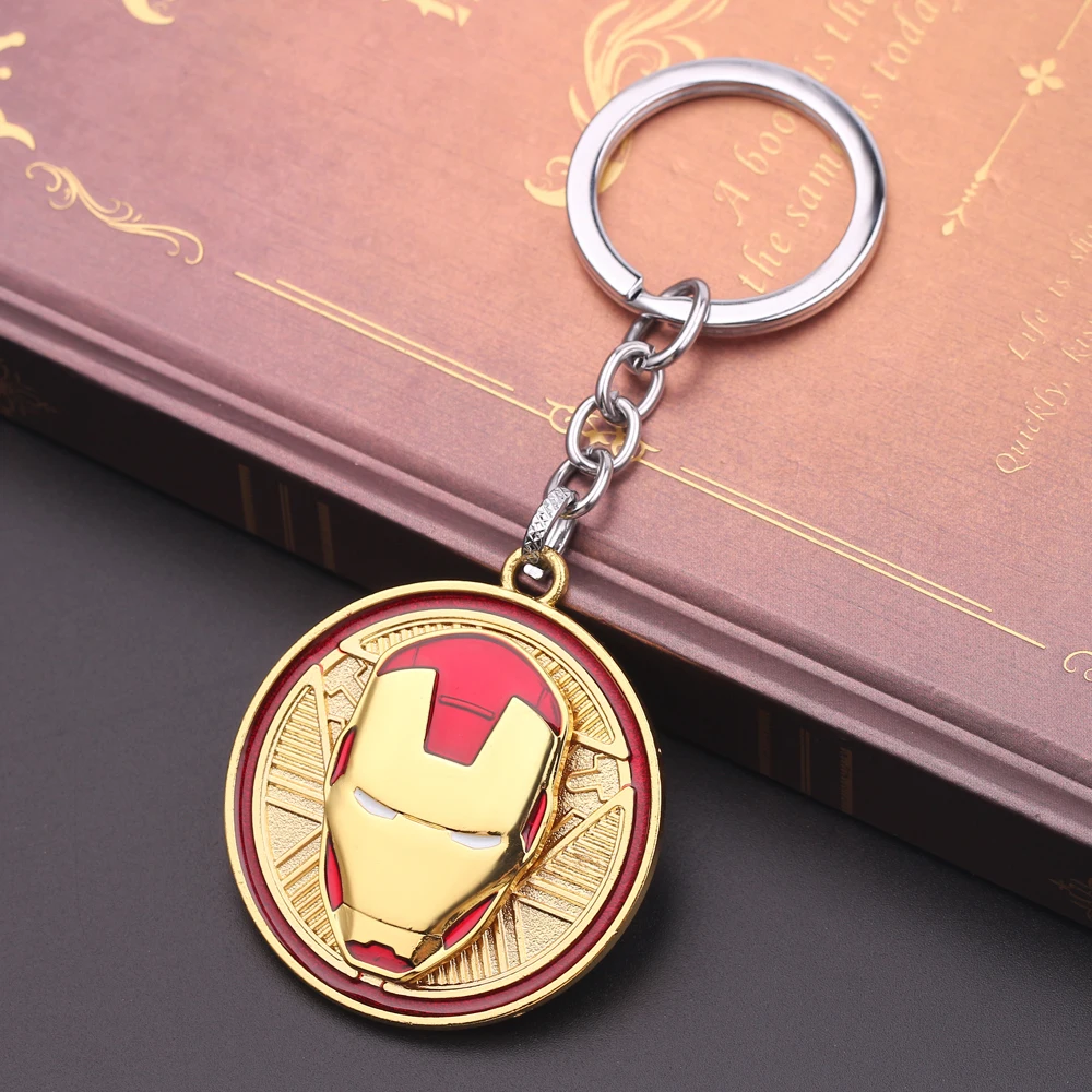 Disney Movie Avengers Superhero Keychain Pendant Trendy Spiderman Keyring Fashion Iron Man Key Holder Gifts For Fans Friend