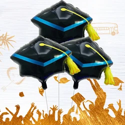 3pcs Grad Doctoral Cap Balloons Regalia ap Balloon 2026 Graduation Decorations Congrats Grad Finish School Party Decoration