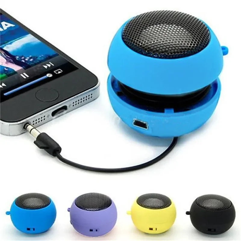 Altavoz de música MP3 portátil con cable, Mini altavoz de hamburguesa pequeña, reproductor de Audio Jack de 3,5 MM para teléfono/ordenador portátil