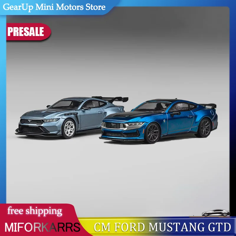 

Новая модель Cm 1:64 Ford Mustang GTD Ford Darkhouse, миниатюрная литая модель из сплава, модель спортивного автомобиля Ford Mustang, игрушки, подарок для детей