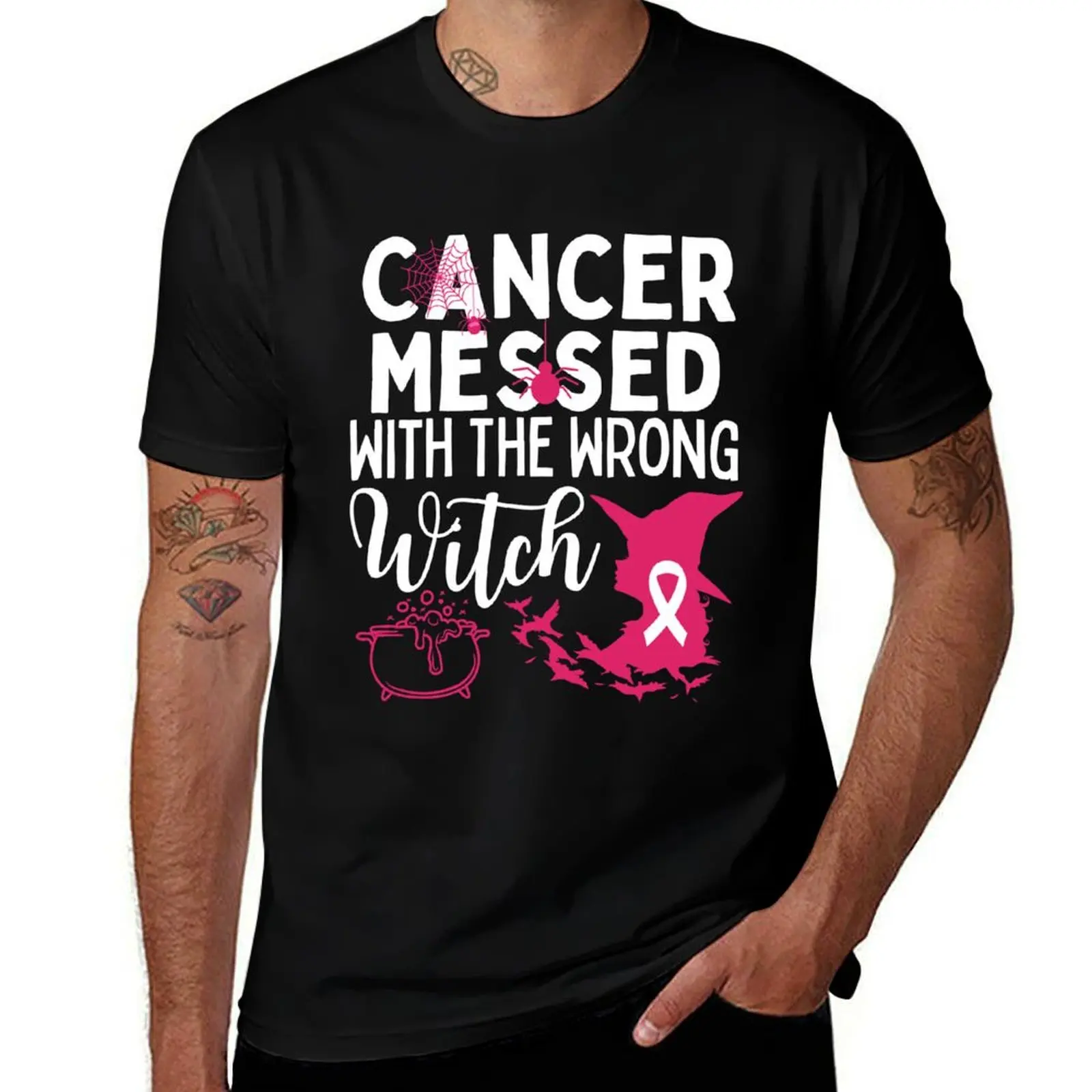 

personalised T-Shirt t Cancer dark Witch, Breast Awareness Cancer humor With T-Shirt The Wrong shirts shirt funny t Messed