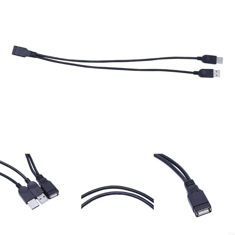 4X7E 37 USB 2.0 A Power Enhancer Y 1 Buchse auf 2 Stecker Datenlade-Verlängerungskabel