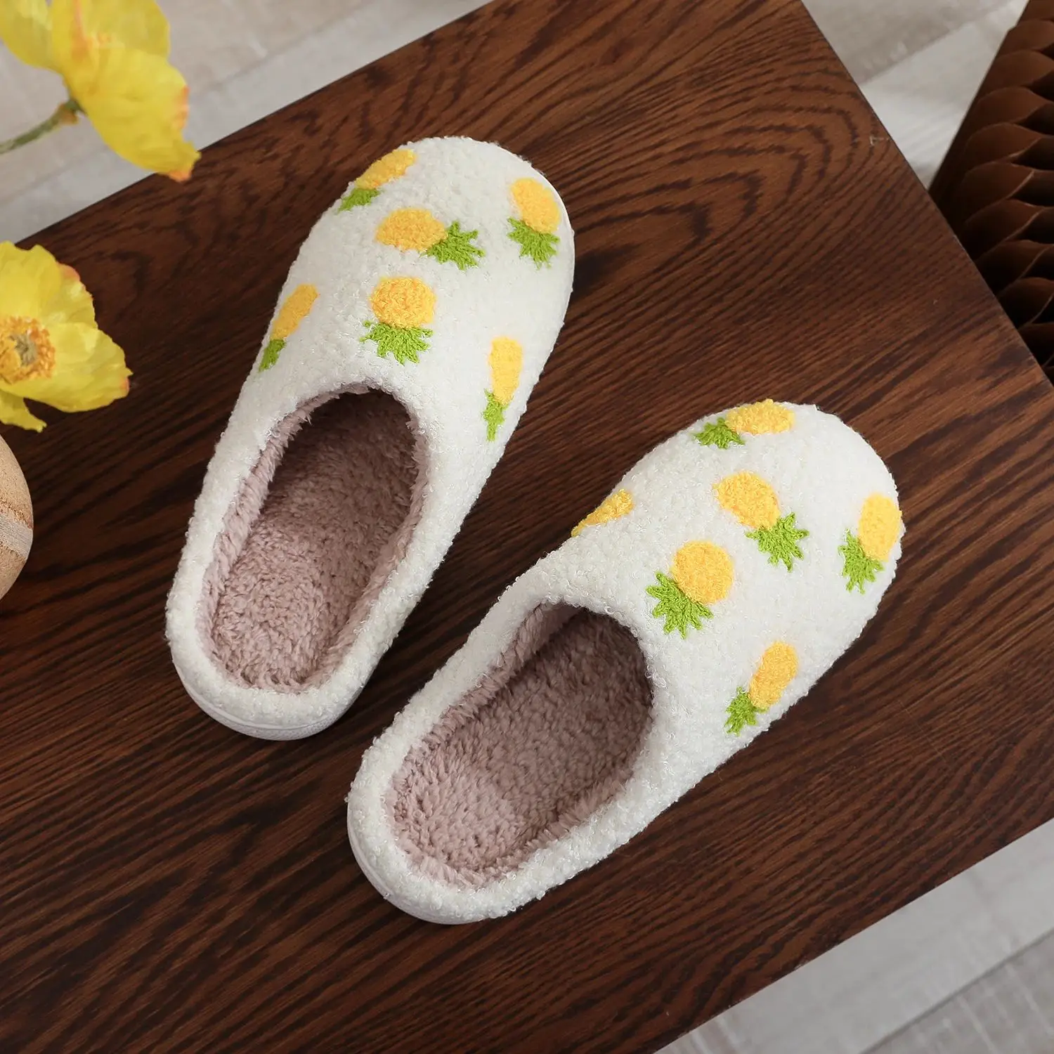 Winter home household seven pineapple cotton slippers non-slip thickeneding small fresh cotton slippers