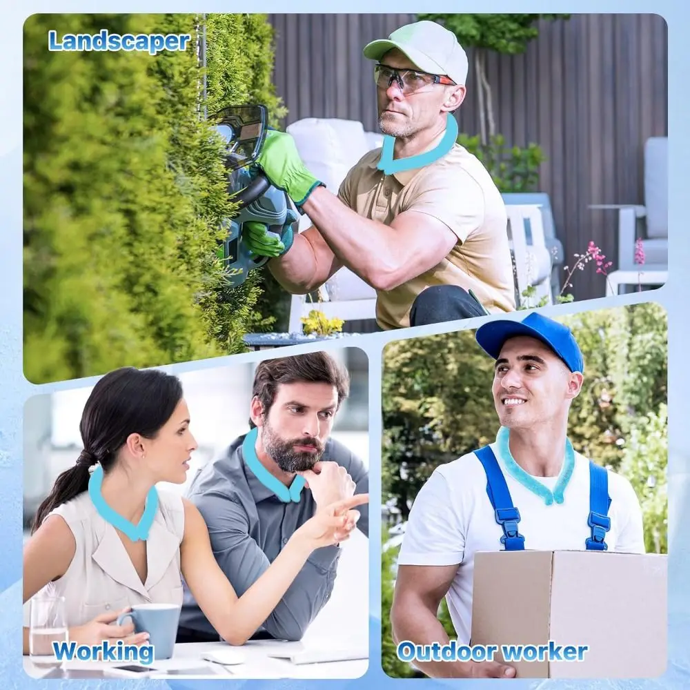 Hot Wearable Neck Cooling Tube for Summer Body Cooling Ice Ring Neck Cooler Soft Reusable Cooling Neck Wrap Outdoor Workers - view 3