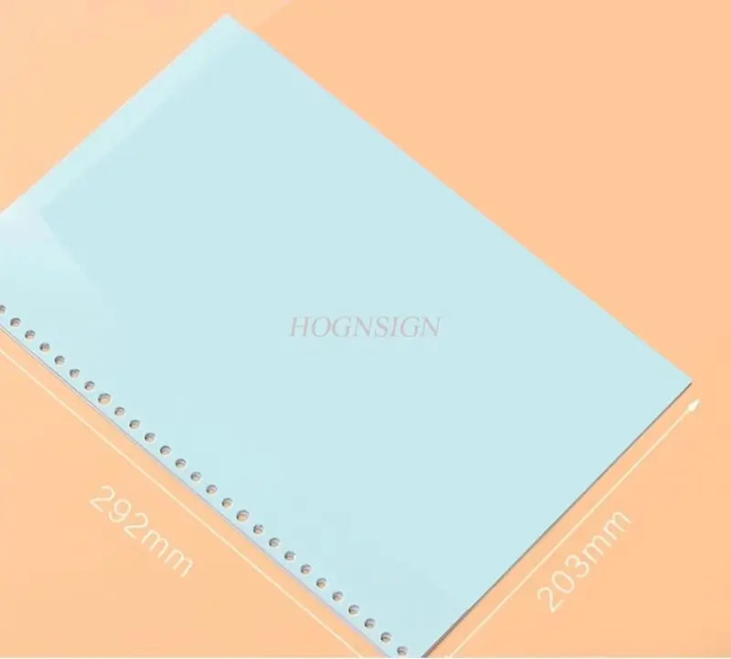 8 hojas/juego de cuaderno de hojas sueltas, papel de paginación, carpeta, etiqueta de paginación, papel de índice, tablero de paginación, clasificación de color