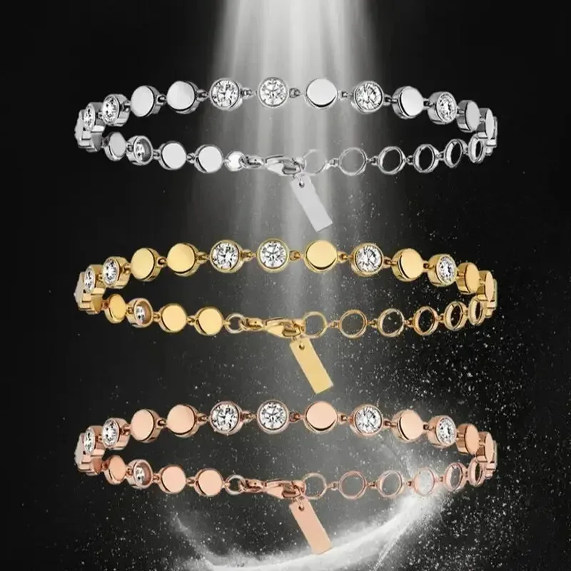 

ROBO 2026 New French Luxury D-Vibes Series Fashion Women's Bracelet Eight Diamond 925 Silver High-quality Moissanite Gift Hot