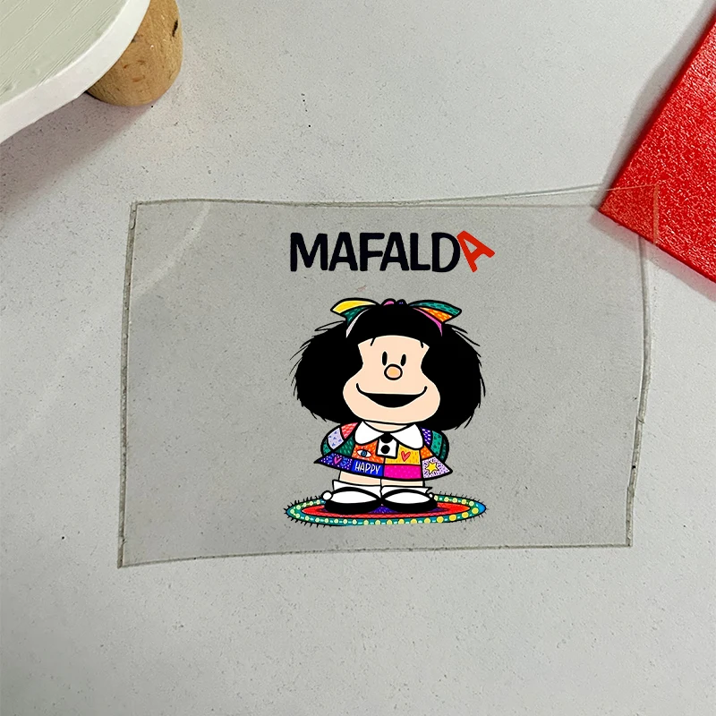Mafalda UV DTF Transfers Stickers Decals Cute Cartoon Printed Cold Cups Mugs Tumbler Waterproof DIY Craft Fashion Birthday Gifts view 5