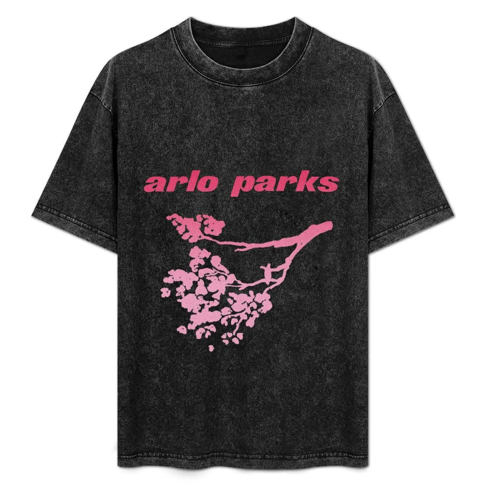 

Arlo Parks m-erch Black Cherry Blos-soms Pho-to T-Shirt Big and Tall Solid Color T-Shirt