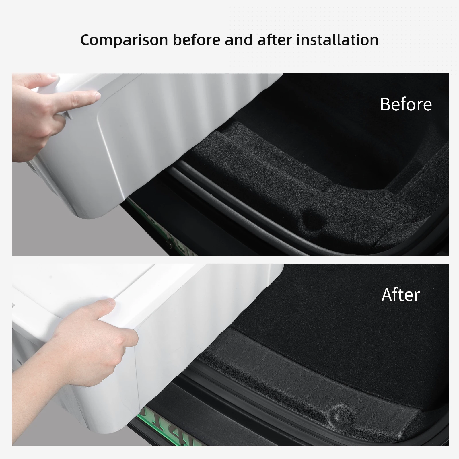LUCKEASY Linkslenker für Tesla Model Y Juniper 2025 2026 LHD Anti-Schmutz-Schutzpolster Mittelkonsole Seiten-Anti-Kick-Polster TPE – Detail 22