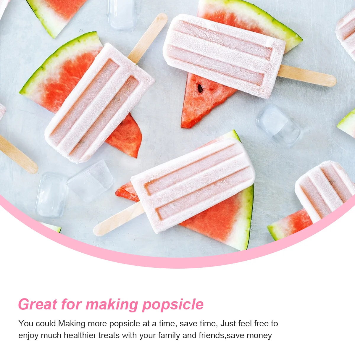 

3pcs 3 Cavities Silicone Popsicle Molds Ice Stick Maker Non-Stick Flexible Easy Clean Summer Household Ice Cream Homemade