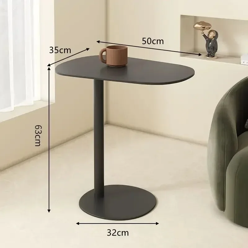 Iron Art Sofa Corner Table Modern Light Luxury Sofa Side Mesa Small Household Living Room Simple Tea Table Living Room Furniture