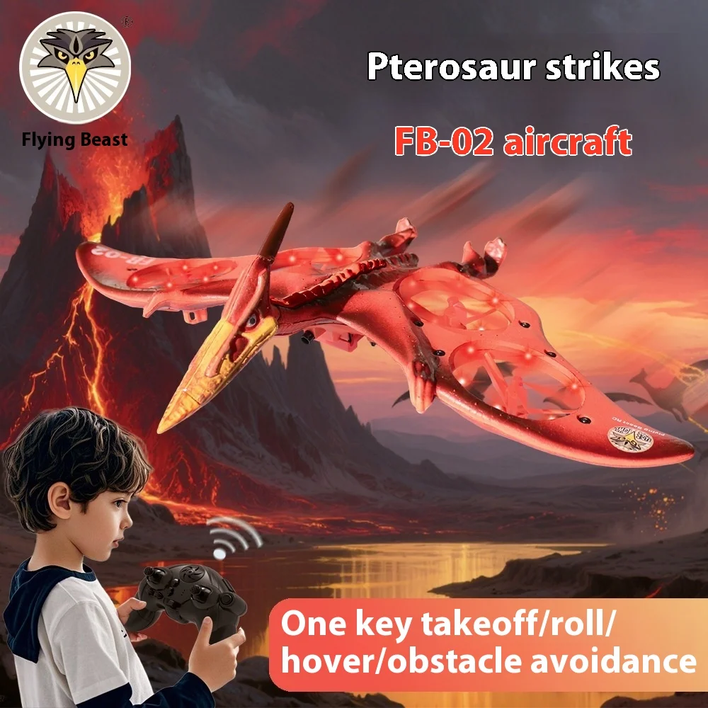 

Explosive Remote-Controlled Aircraft Pterosaur Fighter Jet Simulation Pterosaur New Obstacle Avoidance Drone Model Toy