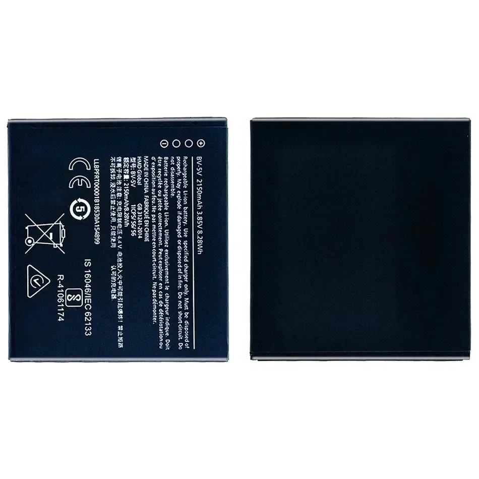 Battery  BV-5V 2150mAh Battery for Nokia 1 TA-1047 BV 5V Bv5v Nokia1 TA-1047 Mobile Phone Bateira Warranty + Track NO