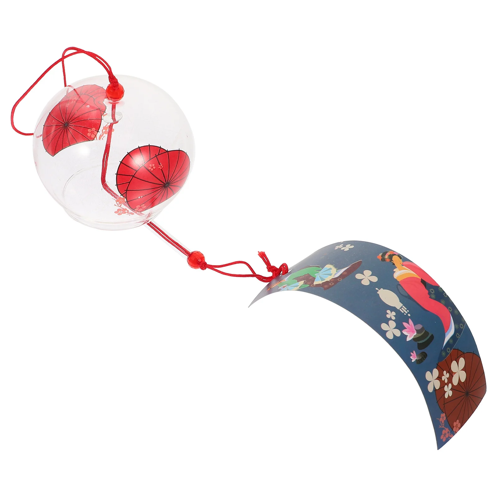 

Japanese Style Glass Wind Chime Decorative Pendant Balcony Garden Outdoor Hanging Home Decor Clear Sound Bell Glass Wind Chime