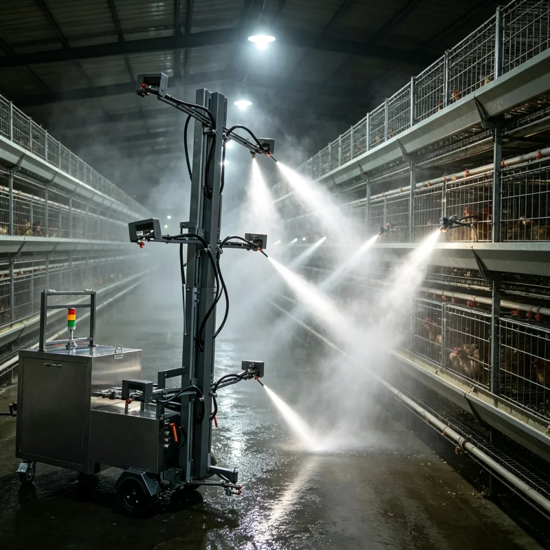 Smart High‑Performance Chicken Coop Sanitation Robot Automated Robotic Washing Machine For Poultry Breeding House Maintenance