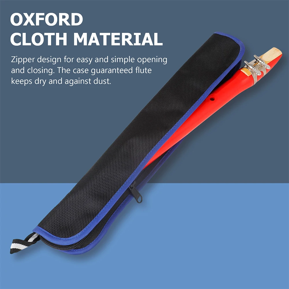 

2 Pcs Clarinet Bag Black and Blue Flute Storage Recorder Case Oxford Cloth Carrying