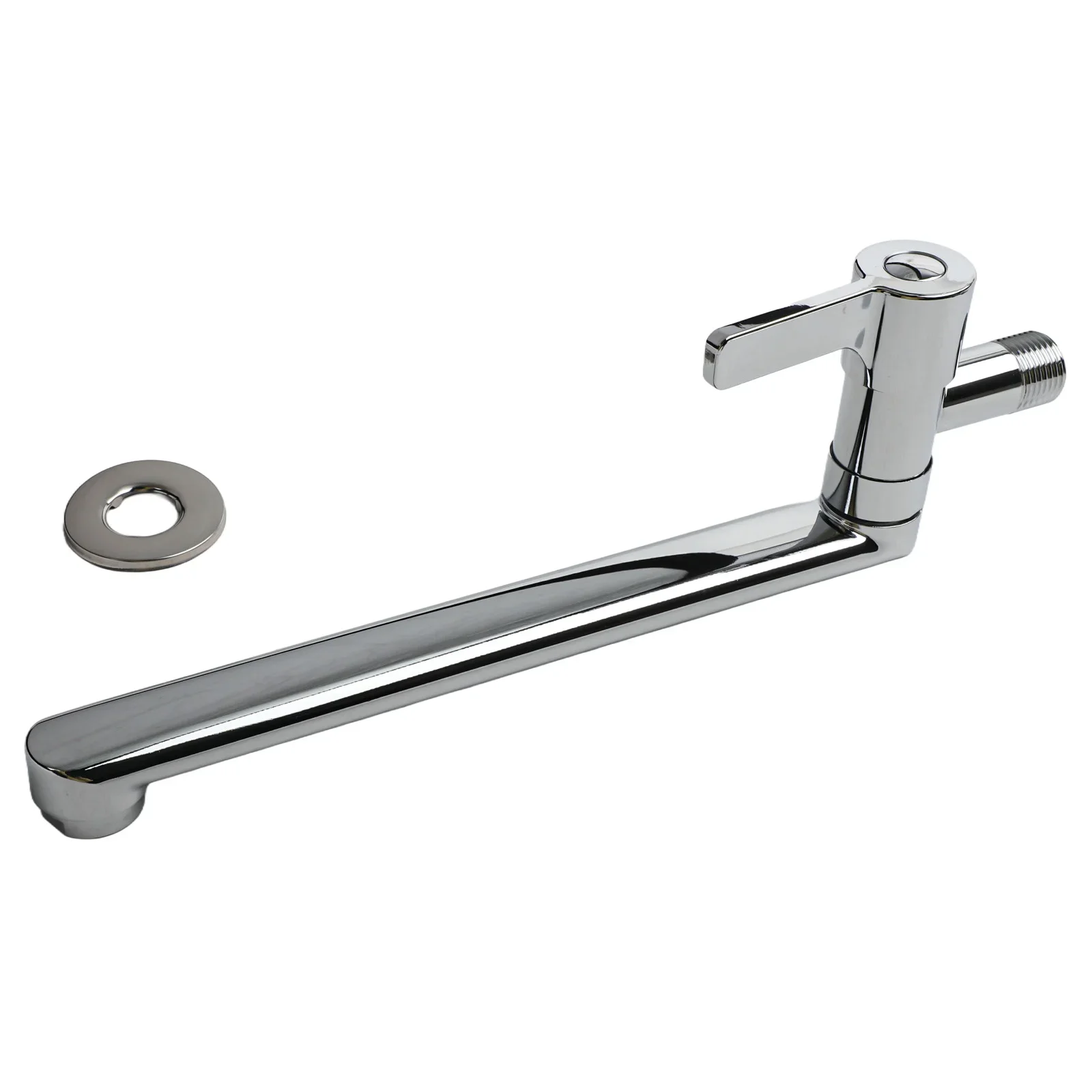 Cleaning Tasks 30cm Rotatable Faucet Wall-mounted Water Tap Water Splash-free Faucet Rotating Functionality Clean Organized Look