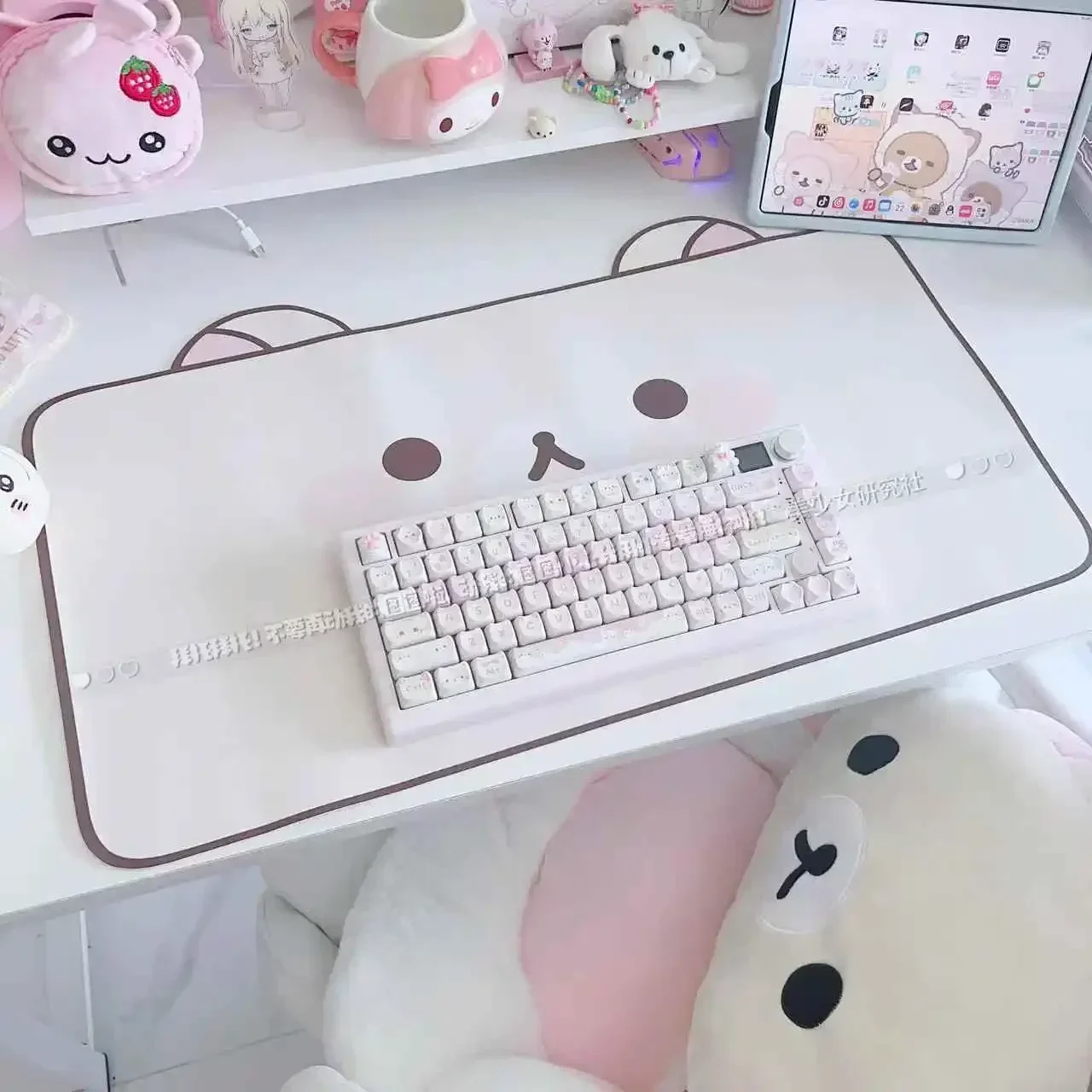 

Kawaii Cute Ins Style Mouse Pad Original Cat Oversized Leather Waterproof Desk Pad Office Study Dormitory Computer Keyboard Pad