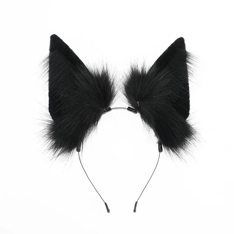 Orejas de perro bonitas japonesas, tocado de Lolita, simulación de orejas de animales, accesorios para perros, diadema con lazo de dibujos animados